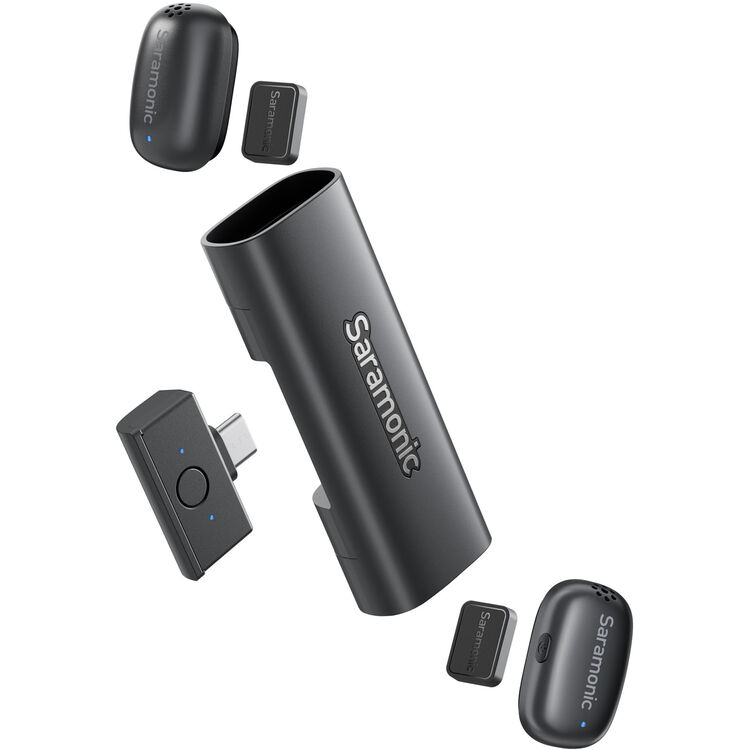 Saramonic Air-SE-01 מערכת מיקרופון אלחוטית לשני דוברים USB-C Saramonic Air-SE-01 מערכת מיקרופון אלחוטית לשני דוברים USB-C