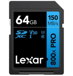 כרטיס זיכרון 64GB Lexar® Professional 800x Pro SDHC™ UHS-I