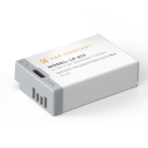 סוללה חליפית K&F Concept LP-E17 USB-C 1040mAh סוללה חליפית K&F Concept LP-E17 USB-C 1040mAh