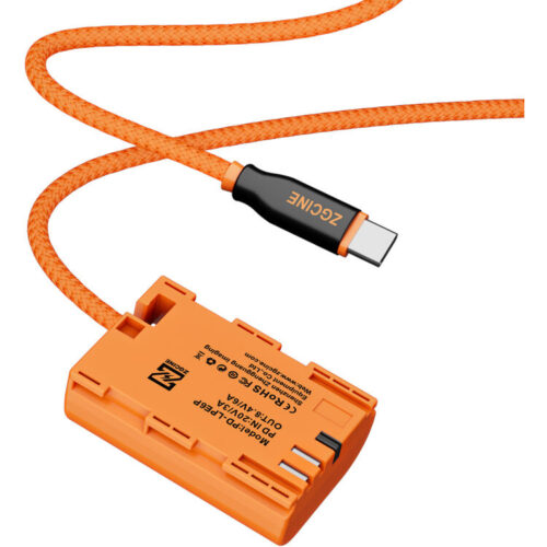 כבל סוללת דמה USB-C ל- ZGCINE Canon LP-E6P כבל סוללת דמה USB-C ל- ZGCINE Canon LP-E6P