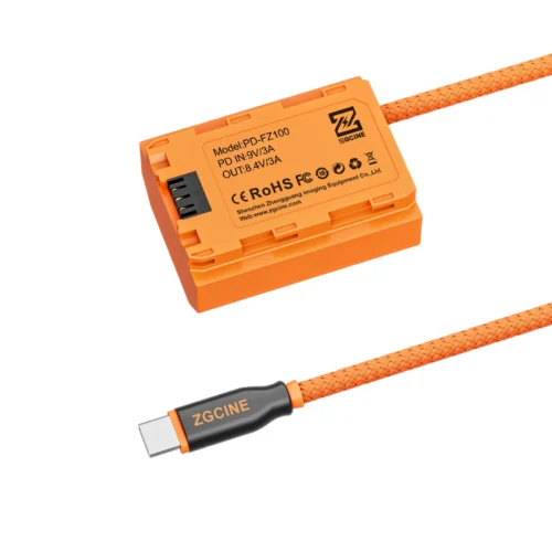 כבל סוללת דמה USB-C ל-ZGCINE Sony NP-FZ100 כבל סוללת דמה USB-C ל-ZGCINE Sony NP-FZ100